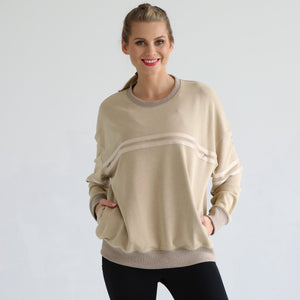 Celine Slouchy Nursing Pullover (Sandy Dunes)