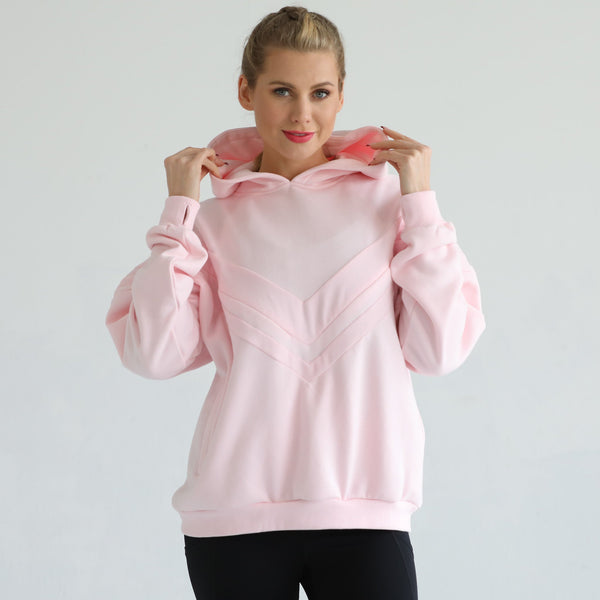 Isabella Ultra Soft Oversized Nursing & Pregnancy Hoodie (Blush Pink)