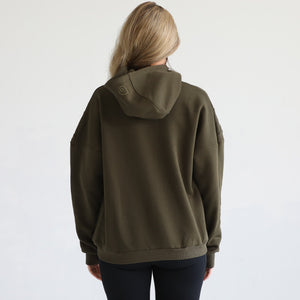 Isabella Ultra Soft Oversized Nursing & Pregnancy Hoodie (Dark Olive)