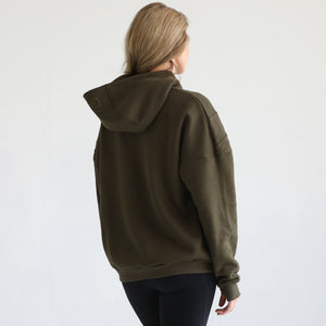 Isabella Ultra Soft Oversized Nursing & Pregnancy Hoodie (Dark Olive)