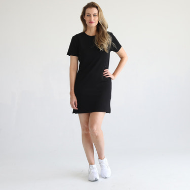 Isla Nursing T-Shirt Dress (Noir)
