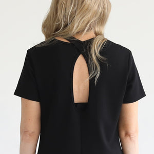 Isla Nursing T-Shirt Dress (Noir)