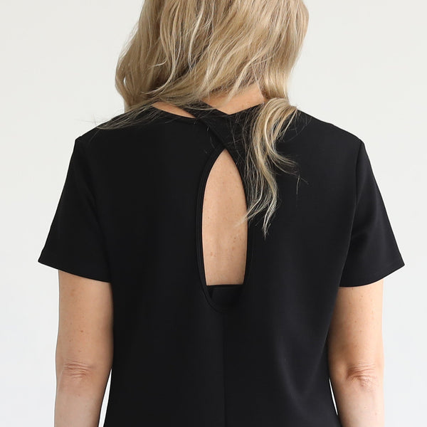 Isla Nursing T-Shirt Dress (Noir)