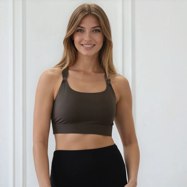 Venice 3 Ultimate Support Full Coverage Nursing & Pumping Sports Bra (Dark Cactus)