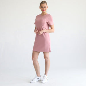 Isla Nursing T-Shirt Dress (Toasted Mauve)