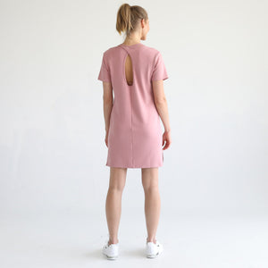 Isla Nursing T-Shirt Dress (Toasted Mauve)