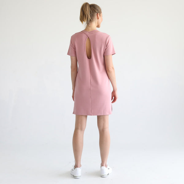 Isla Nursing T-Shirt Dress (Toasted Mauve)
