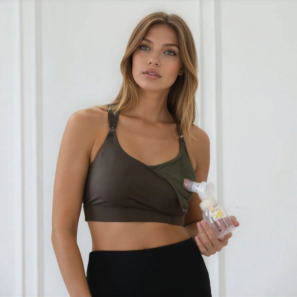 Venice 3 Ultimate Support Full Coverage Nursing & Pumping Sports Bra (Dark Cactus)