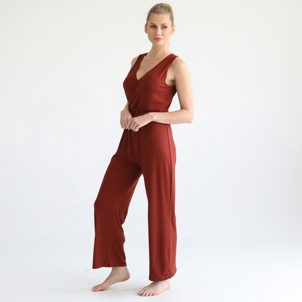 Juliette Nursing Friendly Jumpsuit (Rust)