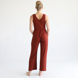Juliette Nursing Friendly Jumpsuit (Rust)