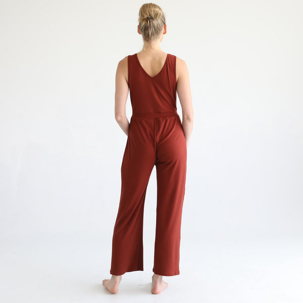 Juliette Nursing Friendly Jumpsuit (Rust)