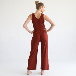 Juliette Nursing Friendly Jumpsuit (Rust)