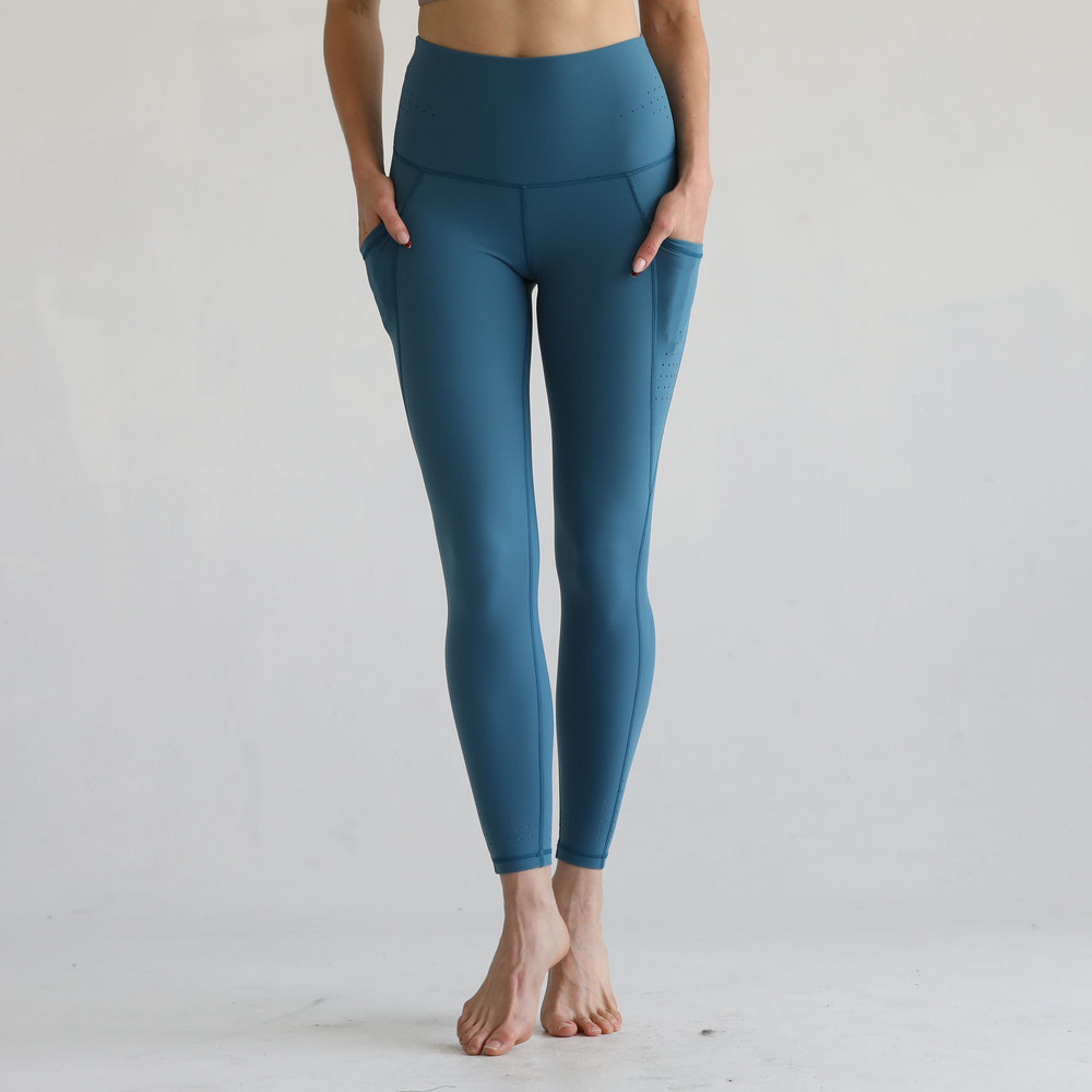 Reveal Ultra High Waisted Tummy Control Postpartum Legging 25'' (Oasis Blue)