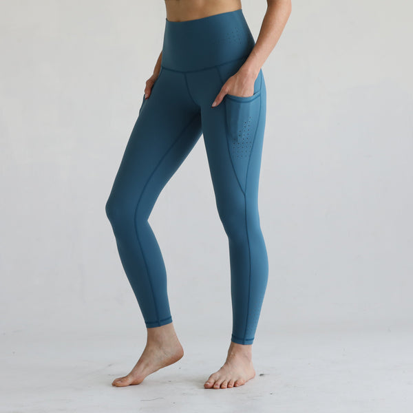Reveal Ultra High Waisted Tummy Control Postpartum Legging 25'' (Oasis Blue)
