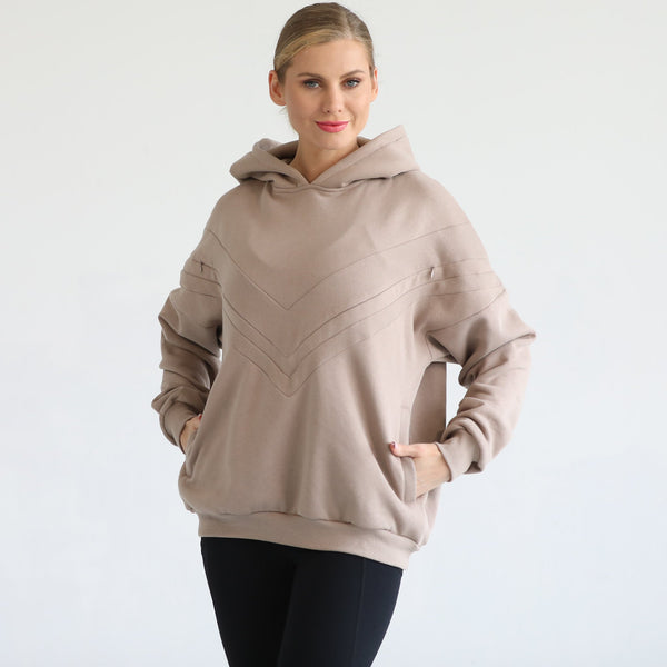 Isabella Ultra Soft Oversized Nursing & Pregnancy Hoodie (Chai)