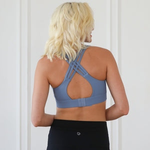 Chloe 4 Running Nursing & Pumping Sports Bra (Ribbed Lint Stone)