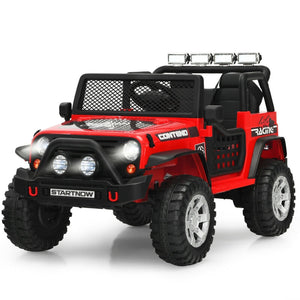 12V Kids Electric Ride On Truck with Remote Control - Fun toy for outdoor adventures, shown from angle 19.