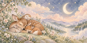 Watercolor Dreamland Friends Wall Mural, image 3
