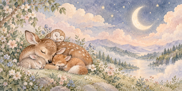 Watercolor Dreamland Friends Wall Mural, image 3