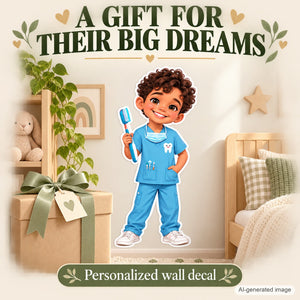 Personalized Dentist Wall Decal from Photo, Dream Job Sticker, image 10