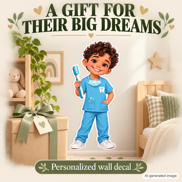 Personalized Dentist Wall Decal from Photo, Dream Job Sticker, image 10
