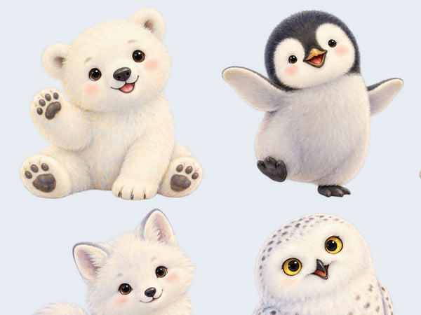 Baby Arctic Animal Wall Decals, Set of 9, image 4