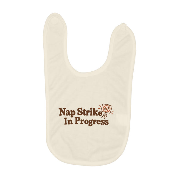 Nap Strike In Progress baby bib