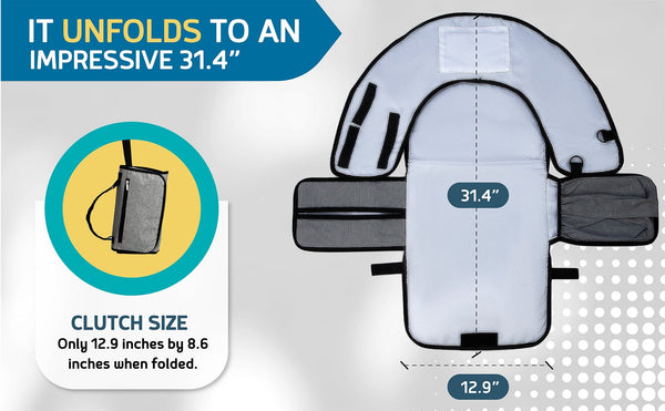The Portable Diaper Changing Pad with Clean Hands Barrier