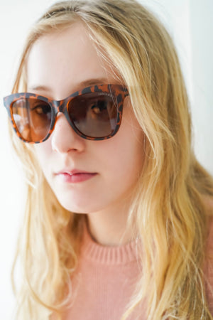 Iconic Wayfarer Ombre  | Polarized Sunglasses | Adult | 15+ Y | Desert Teal Ombre