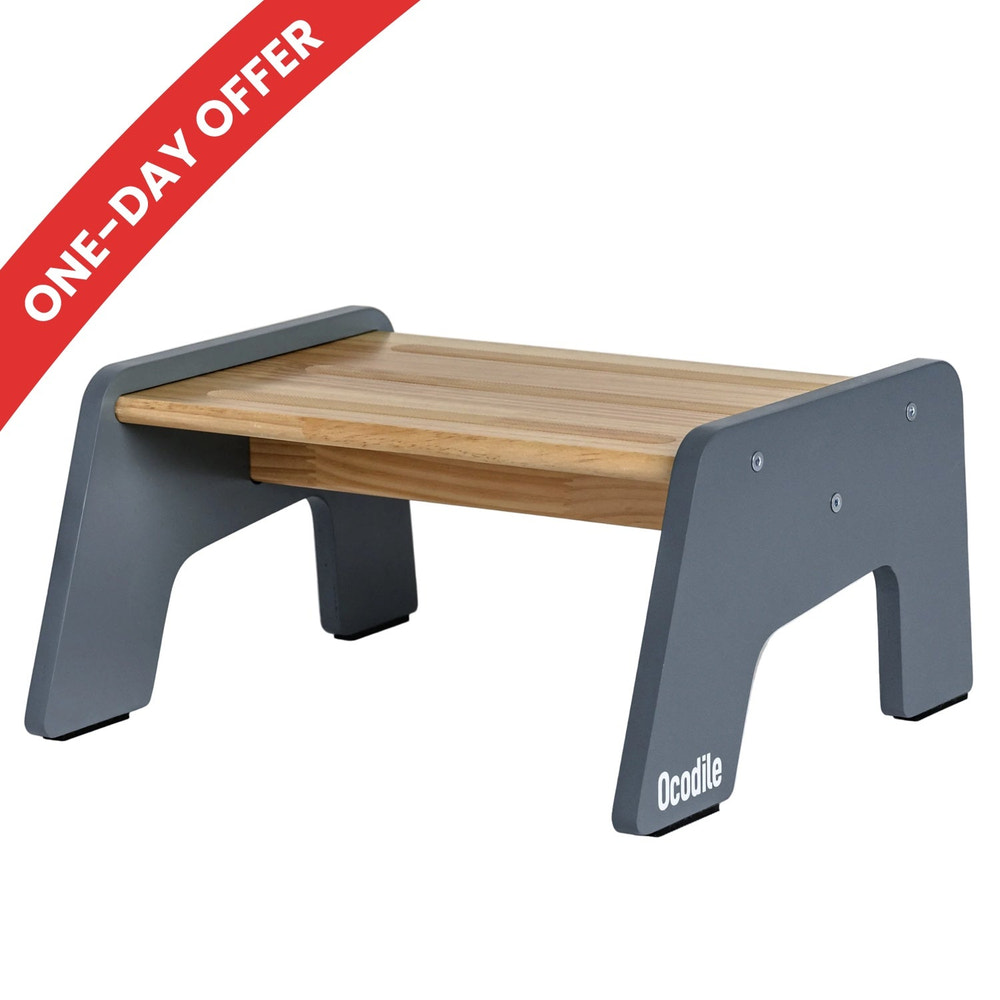 1-Step Wooden Stool for Kids - Multi-purpose step stool for kitchen, bath, and potty training. Safe and sturdy design.