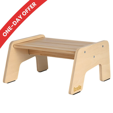1-Step Wooden Stool for Kids - Multi-purpose step stool for kitchen, bath, and potty training. Safe and sturdy design.