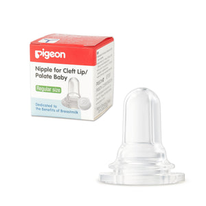 Bottle nipple designed for cleft lip/palate babies, regular size, ideal for feeding.