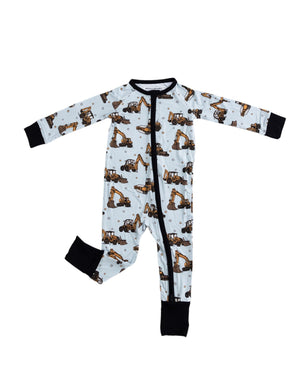 Dream Digger Zippy: Cozy zip pajamas for babies, featuring soft fabric and playful designs for comfortable sleep.