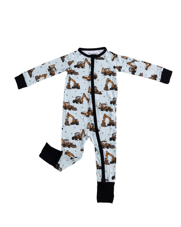 Dream Digger Zippy: Cozy zip pajamas for babies, featuring soft fabric and playful designs for comfortable sleep.