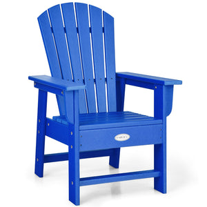 Patio Kids' Adirondack Chair with ergonomic backrest, perfect for outdoor fun and comfort. Angle 8 view.