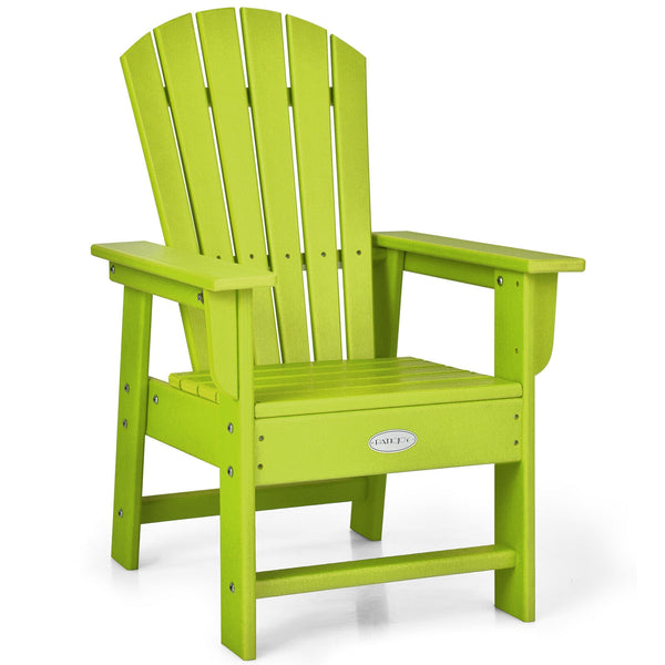 Patio Kids' Adirondack Chair with ergonomic backrest, perfect for outdoor comfort and style for little ones.