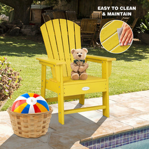 Patio Kids' Adirondack Chair with ergonomic backrest, perfect for outdoor comfort and style for little ones.