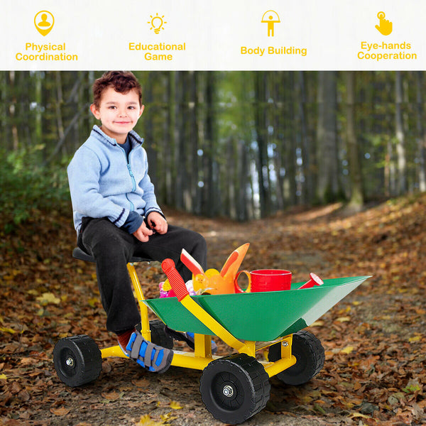 8 Inch Heavy Duty Kids Ride-on Sand Dumper with 4 Wheels