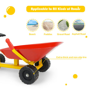 8 Inch Heavy Duty Kids Ride-on Sand Dumper with 4 Wheels