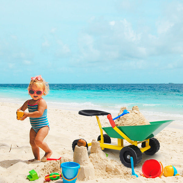 8 Inch Heavy Duty Kids Ride-on Sand Dumper with 4 Wheels