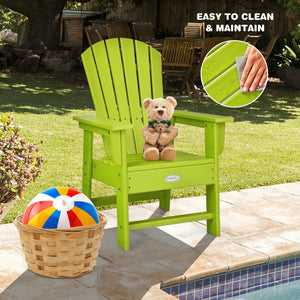 Patio Kids' Adirondack Chair with ergonomic backrest, perfect for outdoor play and relaxation.