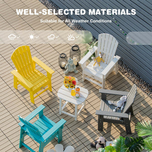 Patio Kids' Adirondack Chair with ergonomic backrest, angled view showcasing comfort and style for children.