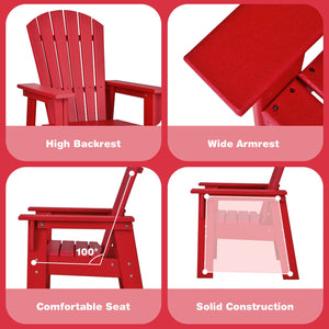 Patio Kids' Adirondack Chair with ergonomic backrest, perfect for outdoor play and relaxation.