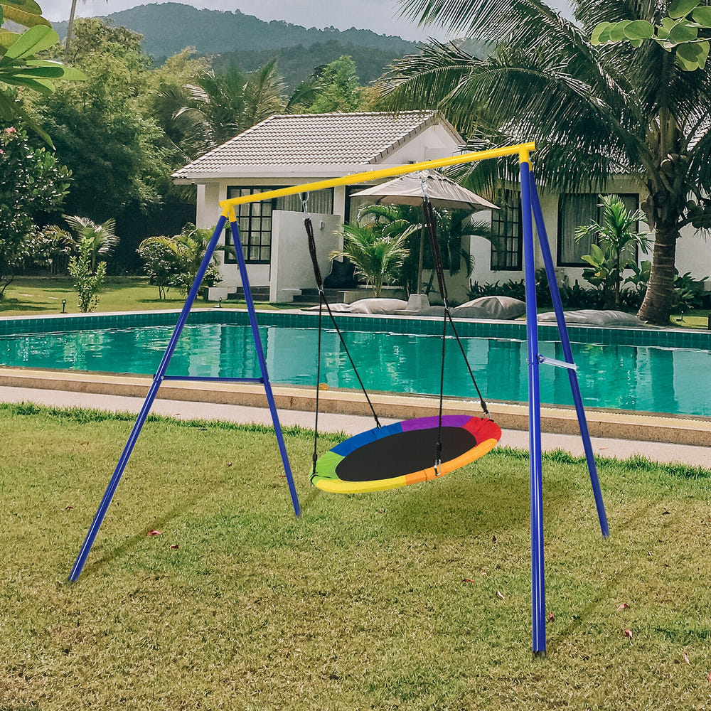 Extra Large Heavy Duty A-Frame Steel Swing Stand - Weather