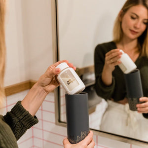 MilKeeper Starter Set Starry Night: Stylish breast milk storage containers at angle 7 for modern parents.
