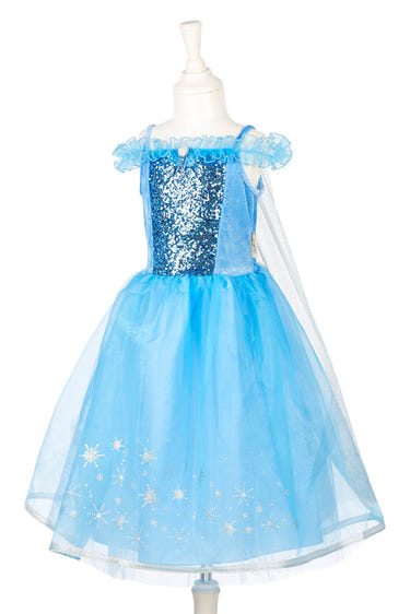 Ice Queen Costume Dress for girls, perfect for carnival and festive occasions, available in 3 sizes.