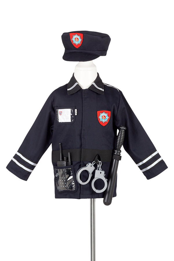 Policeman Costume Set for Children – Includes Accessories for Role-Play & Entertainment - sz 4-7 yrs