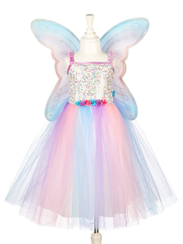Speedy Monkey Felicity Fairy Costume Dress and Wings Multicolor