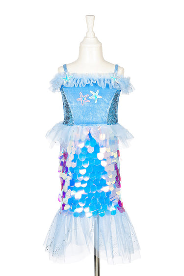 Lorelie Mermaid Costume Dress for Kids - Festive dress up for girls, available in 2 sizes.