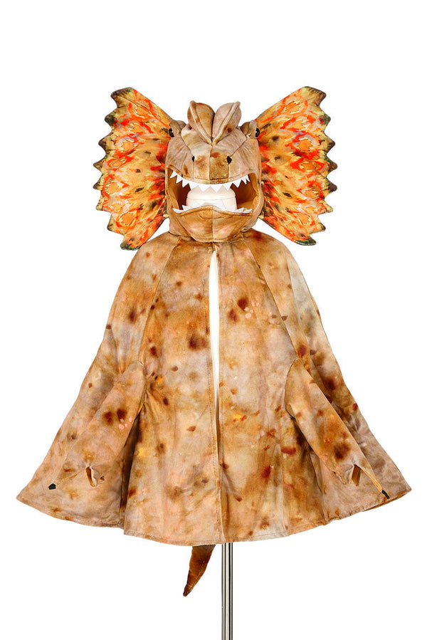 Dilophosaurus Dragon Costume Cape for Kids - Carnival & Festive Use - sz 4–7 yrs